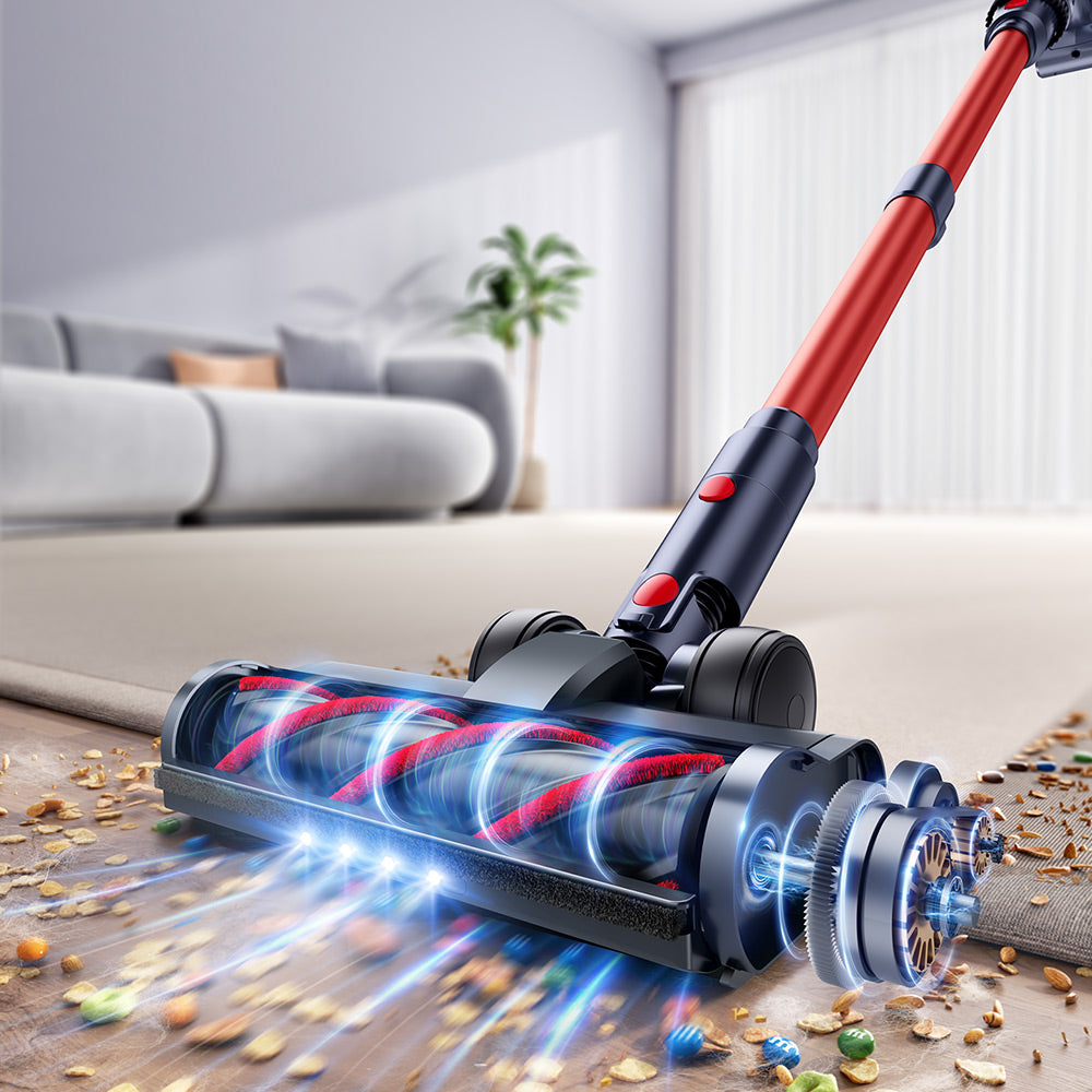 Buture BP20 vacuum head is equipped with a anti-tangle roller brush and bright LED light, easily handle any fine hair and foreign objects of different sizes.