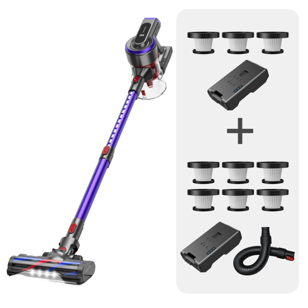 Paquete de vacío: Buture Aspiradora JR400 + 2 Baterías + 9 Filtros HEPA