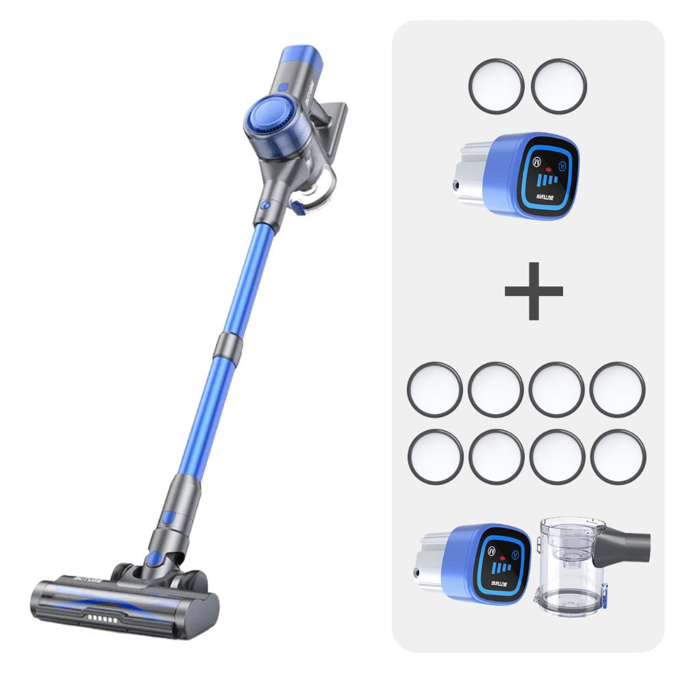 Pacchetto sottovuoto: Buture Aspirapolvere VC50 Blu + 2 batterie + 10 filtri HEPA