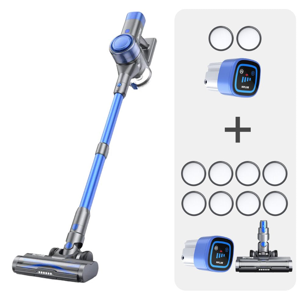 Pacchetto sottovuoto: Buture Aspirapolvere VC50 Blu + 2 batterie + 10 filtri HEPA