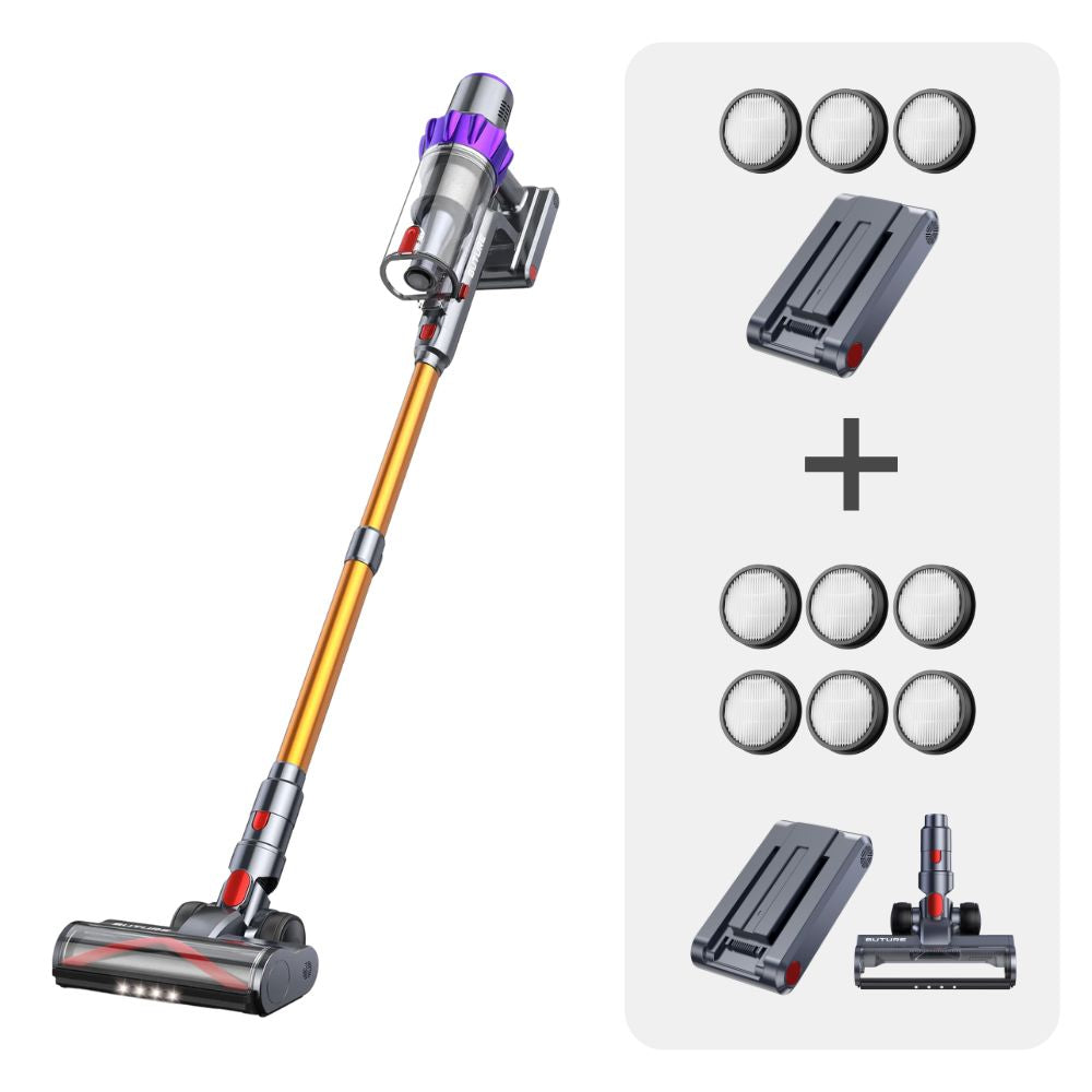 Vakuumpaket: Buture VC80 Staubsauger + 2 Batterien + 9 HEPA-Filter
