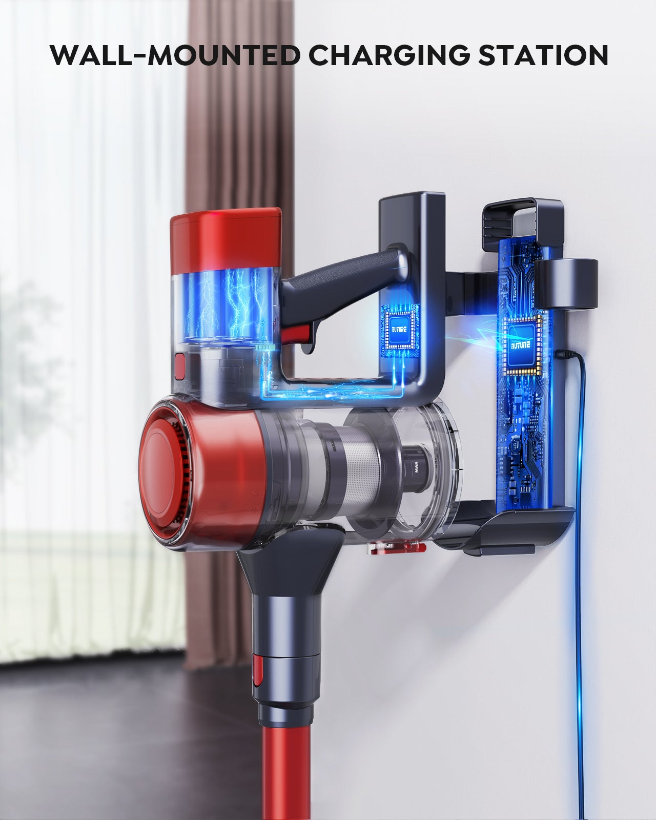 Paquete de vacío: Buture Aspiradora Roja VC50 + 2 Baterías + 10 Filtros HEPA