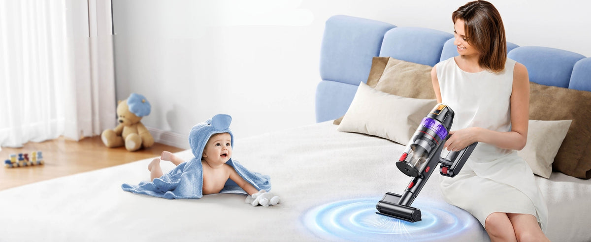 Buture VC90 cordless vacuum mattress cleaning tool for deep cleaning mattresses and upholstery.