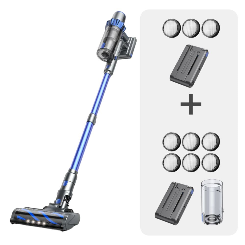 Paquet sous vide : Buture BP10 Aspirateur + 2 Batteries + 9 Filtres HEPA