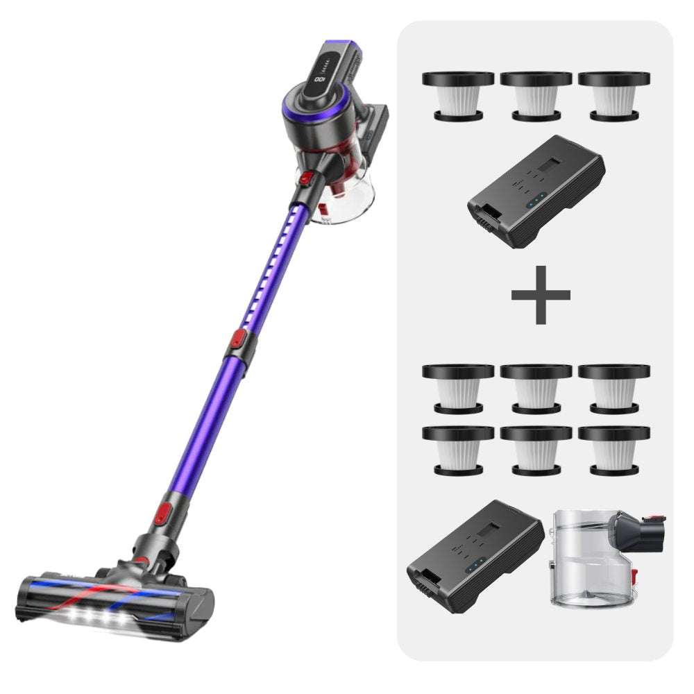 Paquete de vacío: Buture Aspiradora JR400 + 2 Baterías + 9 Filtros HEPA