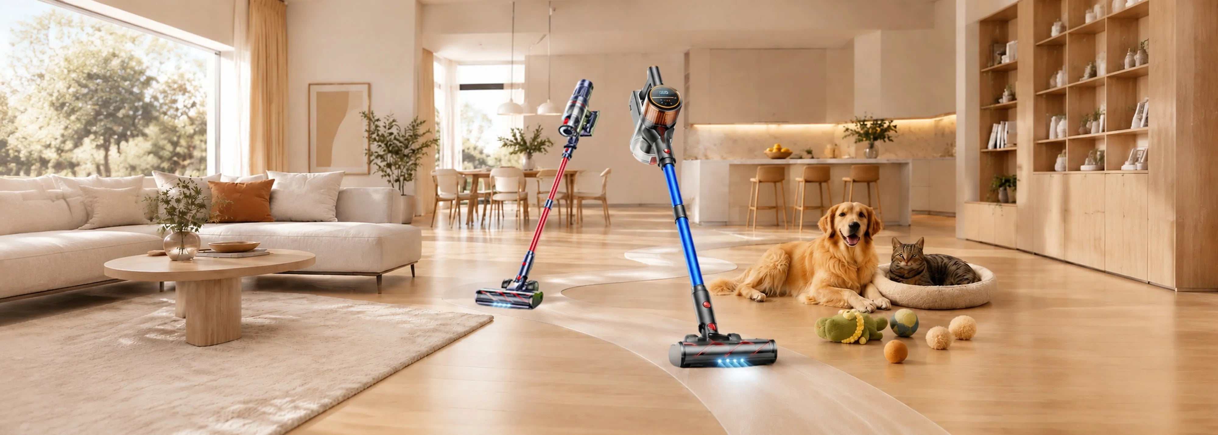 Buture vacuum cleaner bundle with more extra accessories, designed for various cleaning scenes around the home.