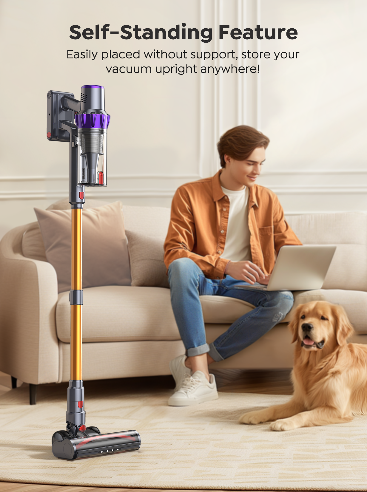 Vakuumpaket: Buture VC80 Staubsauger + 2 Batterien + 9 HEPA-Filter